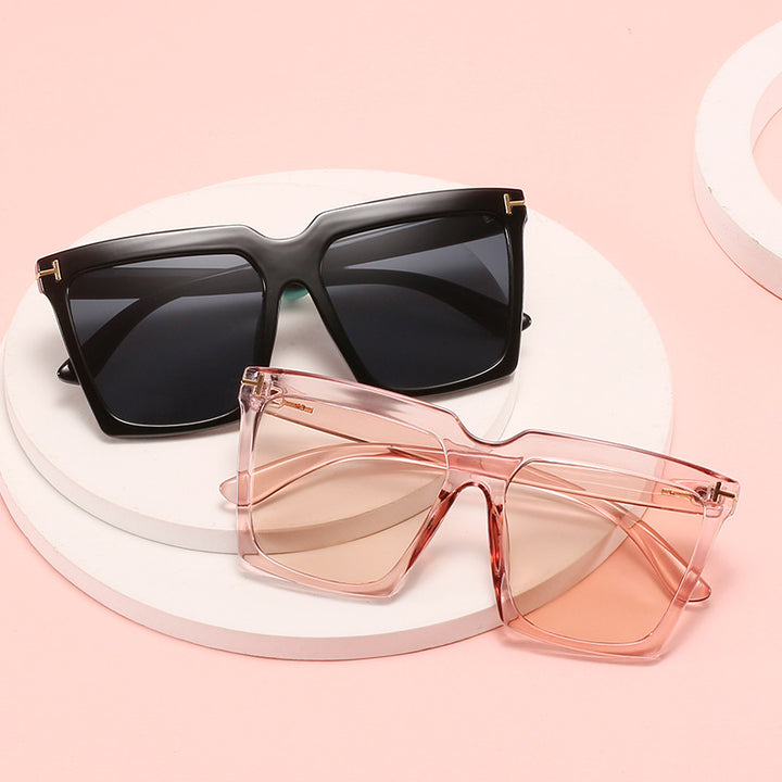 Dame oversized firkantet solbrille med luksuriøse aksenter Skanto