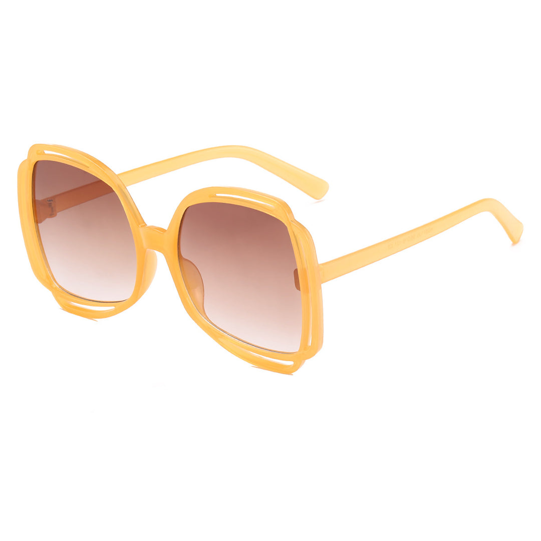 Dame Fasjonssolbrille med moderne ramme og UV-beskyttelse Skanto