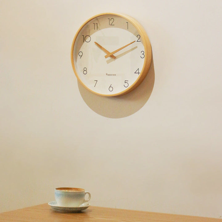 Skanto | Nordisk Minimalistisk Tre Stille Veggklokke