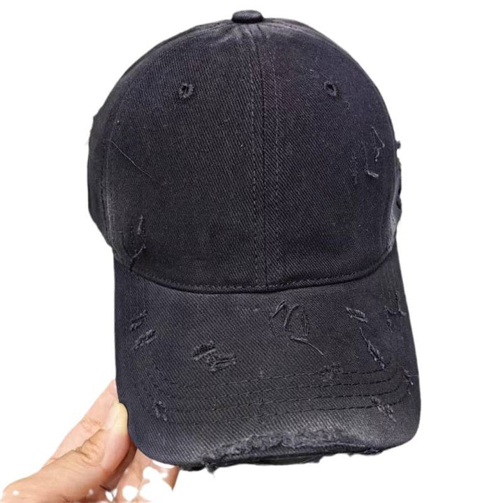Herre Slitt Denim Baseball Caps Skanto