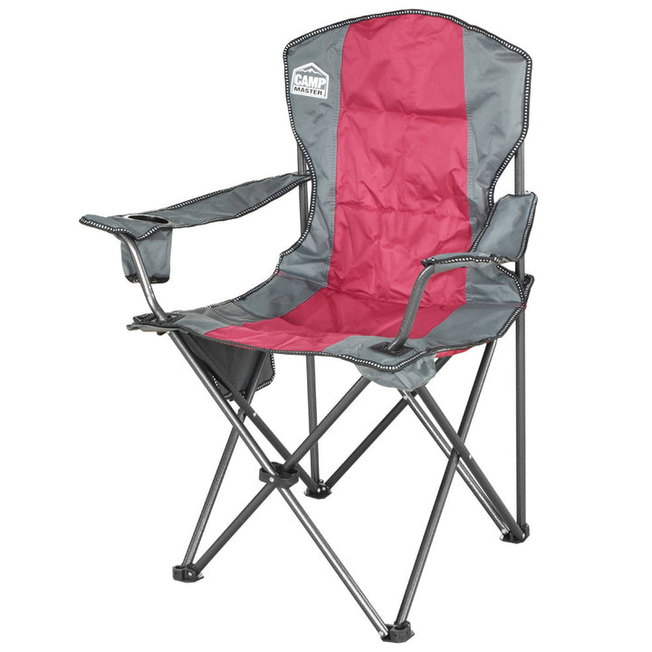 Kvinnens komfortable campingstol med koppholder Skanto