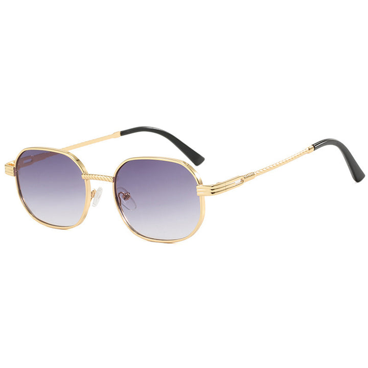 Dame stilige solbriller med geometrisk ramme og gradient linser Skanto