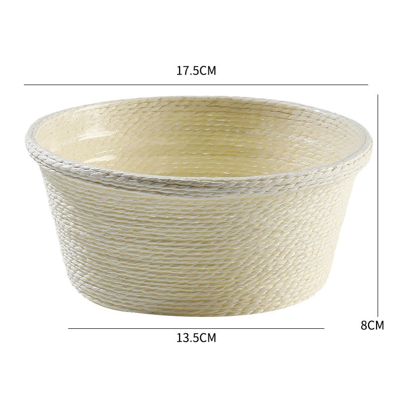 Naturlig fiber dekorativ lagringsbeholder Skanto