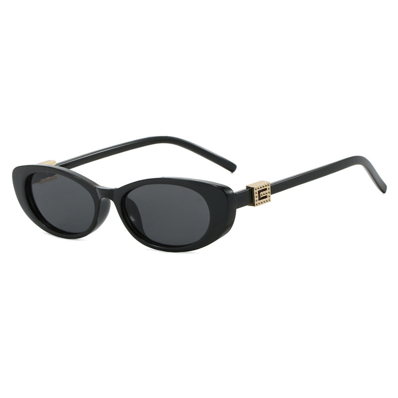 Dame elegant Cat-Eye solbriller med fine aksenter Skanto