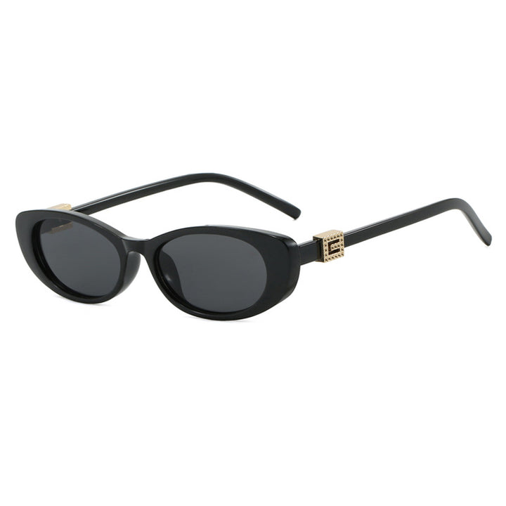 Dame elegant Cat-Eye solbriller med fine aksenter Skanto