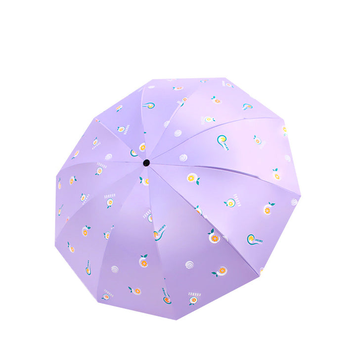 Dames sammenleggbare paraply med glade motiver Skanto