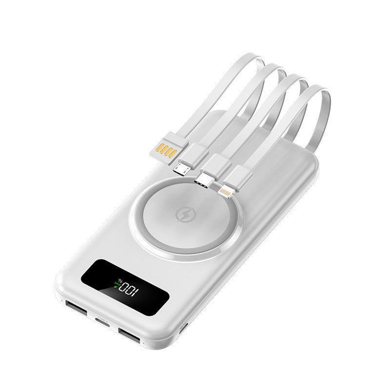 Bærbar Powerbank med multifunksjonsladekabel og digitalt display Skanto