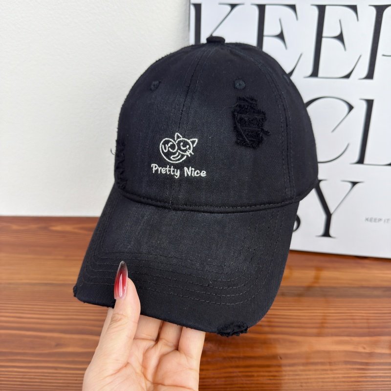 Kvinnenes Slitt Uformell Brodert Baseball Caps Skanto