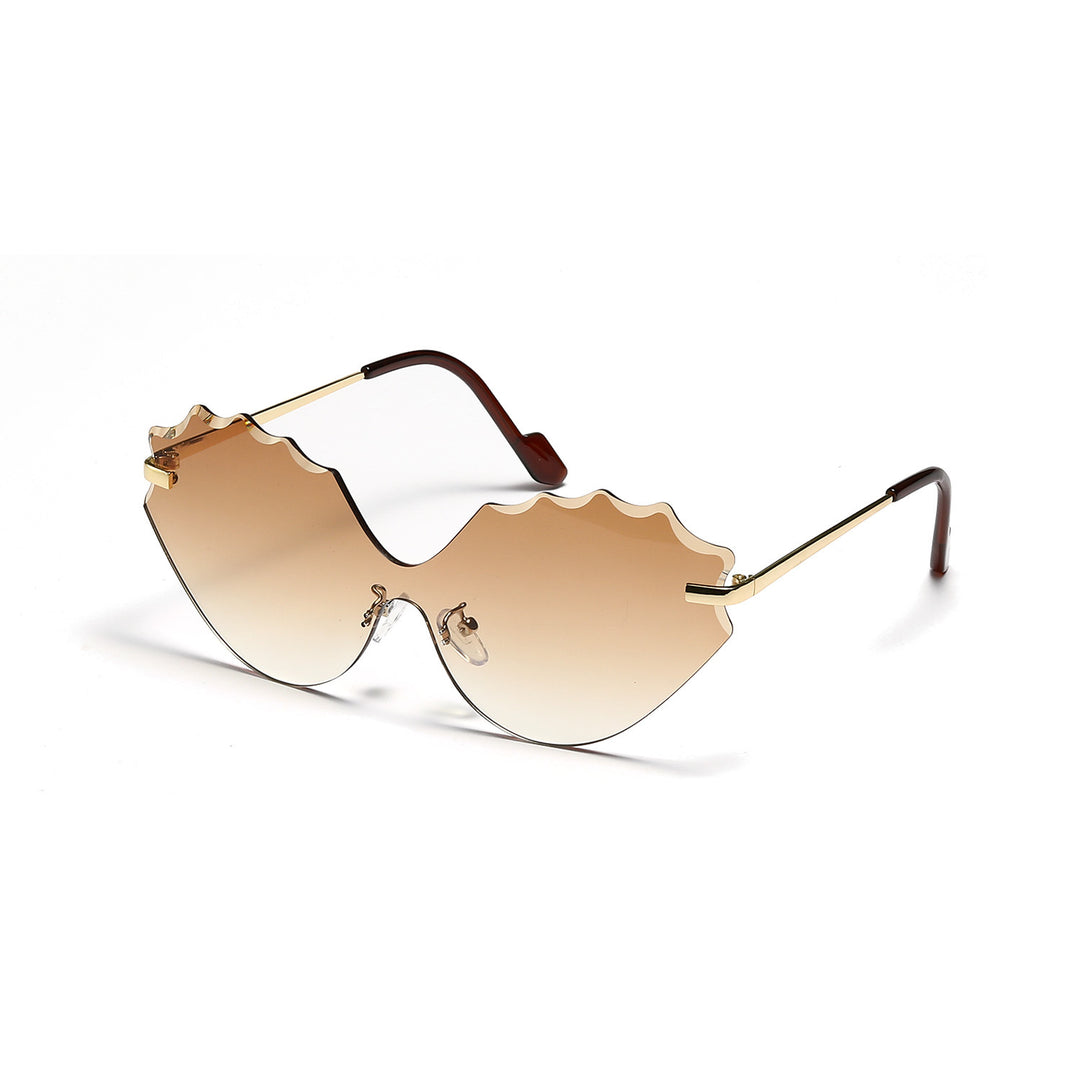 Dame solbrille med unik bølgedesign Skanto