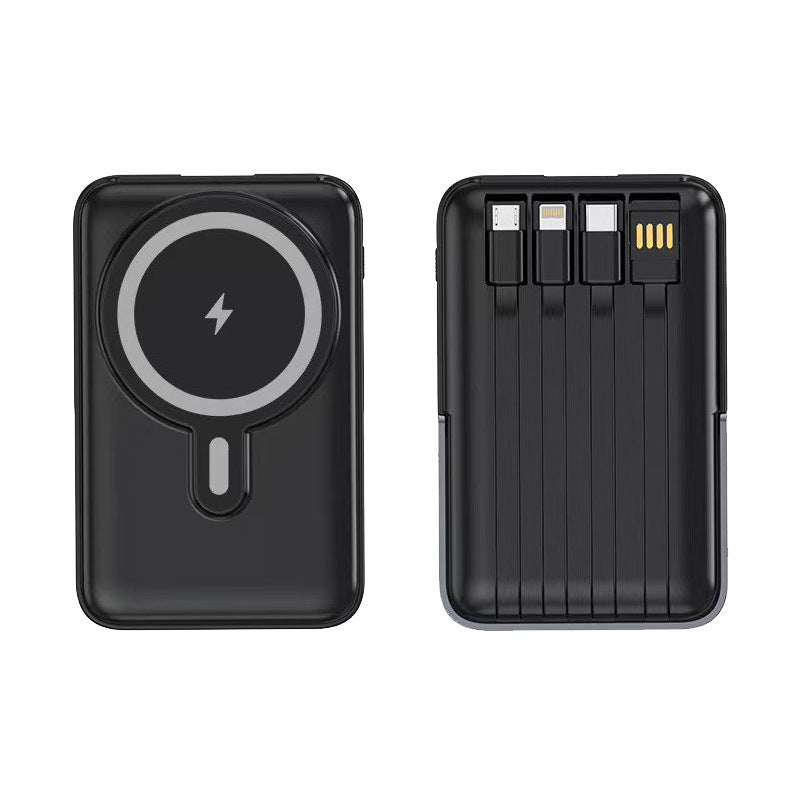 Bærbar powerbank med integrert kabelforge fra Skanto