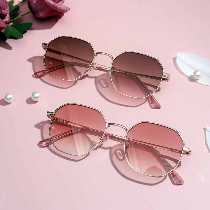 Dame moteriktig solbrille med oval ramme og polarisert glass Skanto
