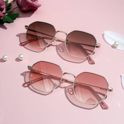 Dame moteriktig solbrille med oval ramme og polarisert glass Skanto