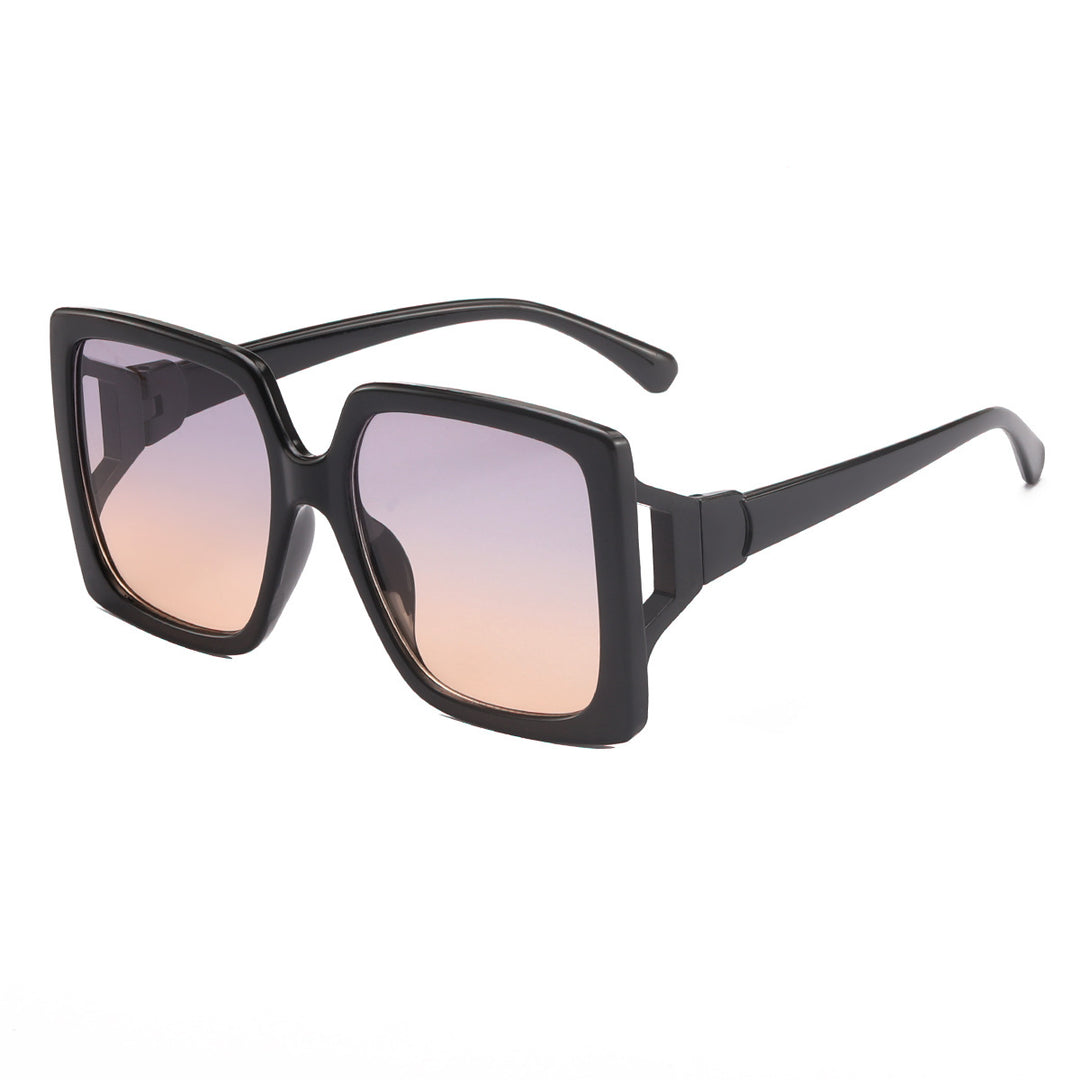 Dame modische oversized solbrille med gradient-innfatninger Skanto