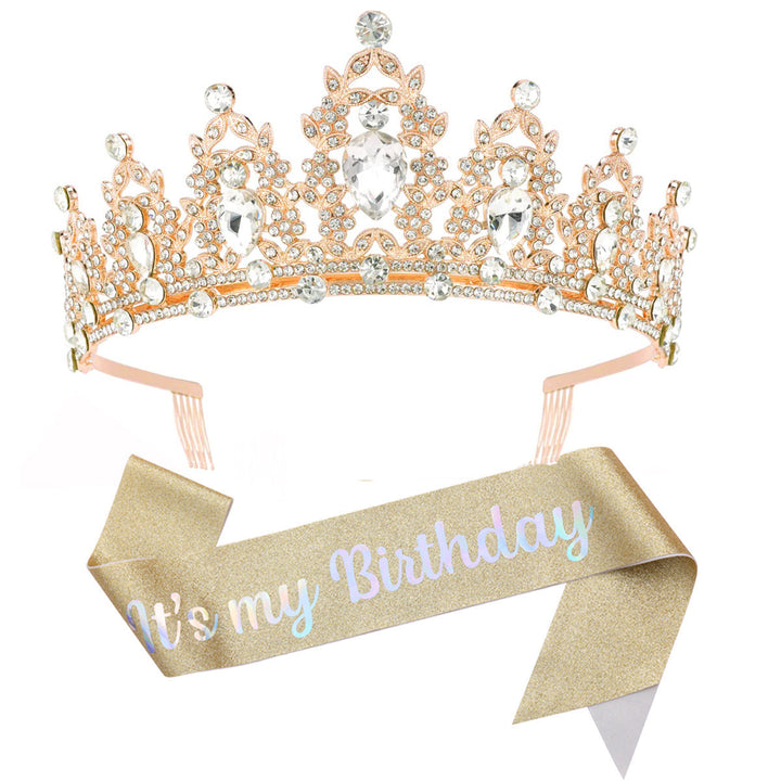 Damer svart dekorert tiara med edelt design Skanto