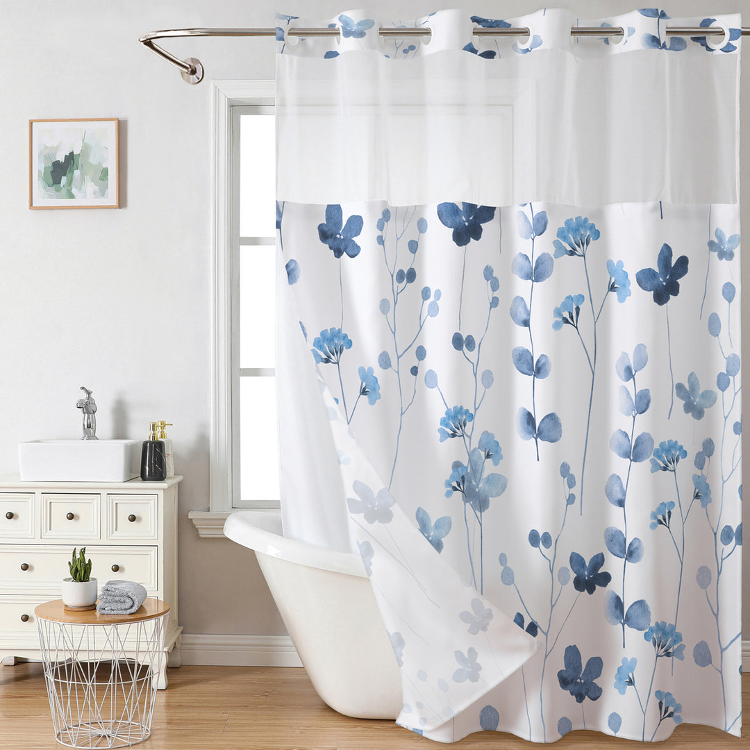 Kunstnerisk Blomster Dusjforheng Skanto