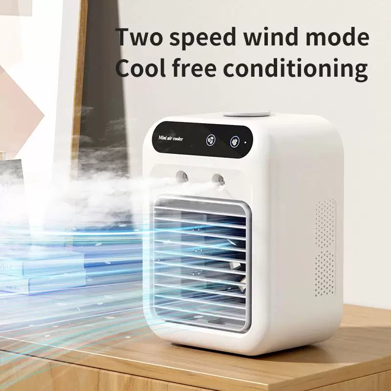 Unisex en størrelse personlig skrivebords-evaporator-mikrokjøler med øvre fylling isreservoir justerbare multi-vinkel-luftutløp hviskende stille USB-vifte Skanto