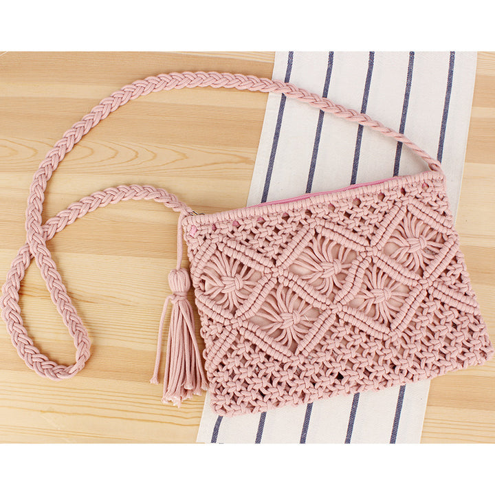 Hand-manipulated macrame shoulder bag Skanto