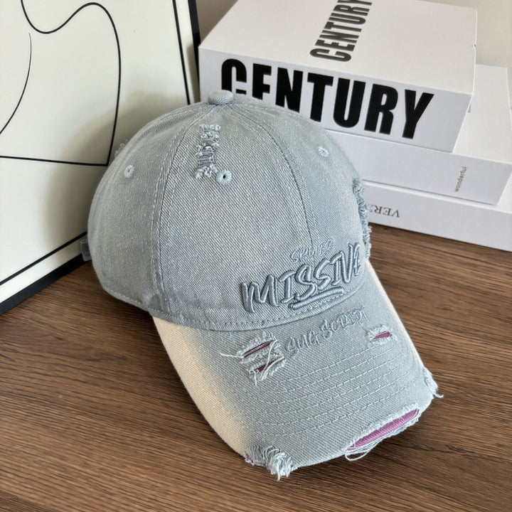 Kvinne Slitt Denim Justerbar Baseball Caps Skanto