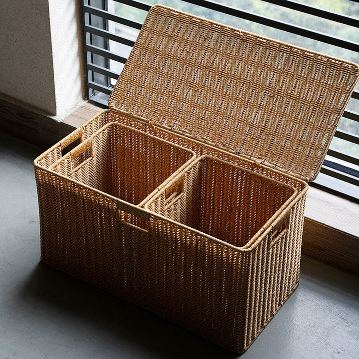 Laget Wicker Oppbevaringskiste Skanto