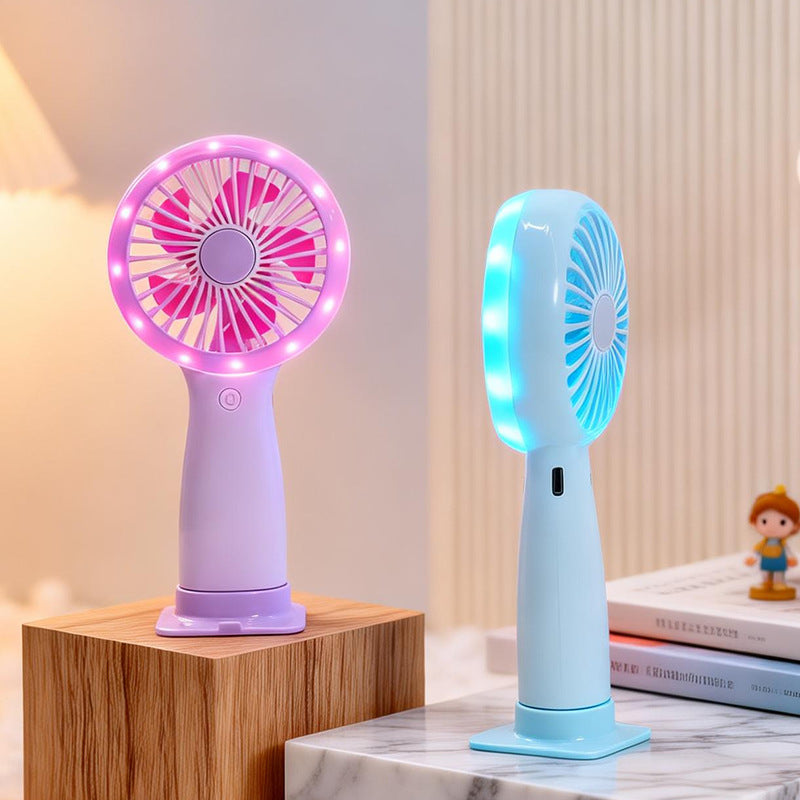 Dame Bærbar Håndvifte med LED-lys og USB-tilkobling Skanto