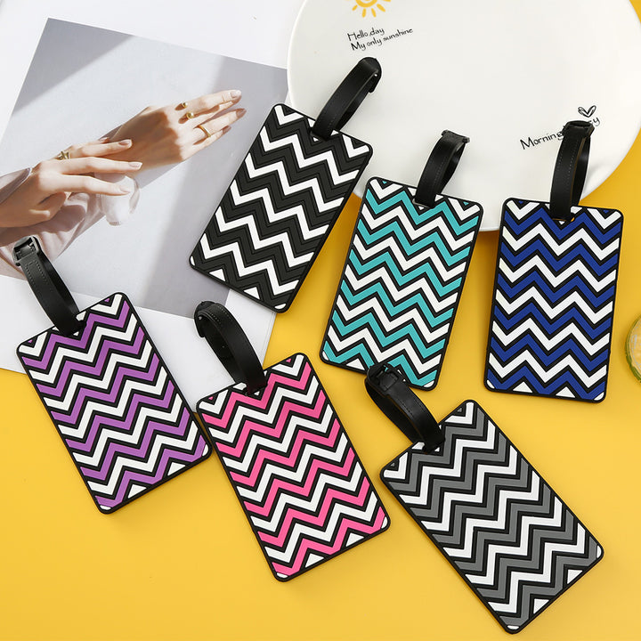 Unisex Chevron Patterned Luggage Tag Skanto
