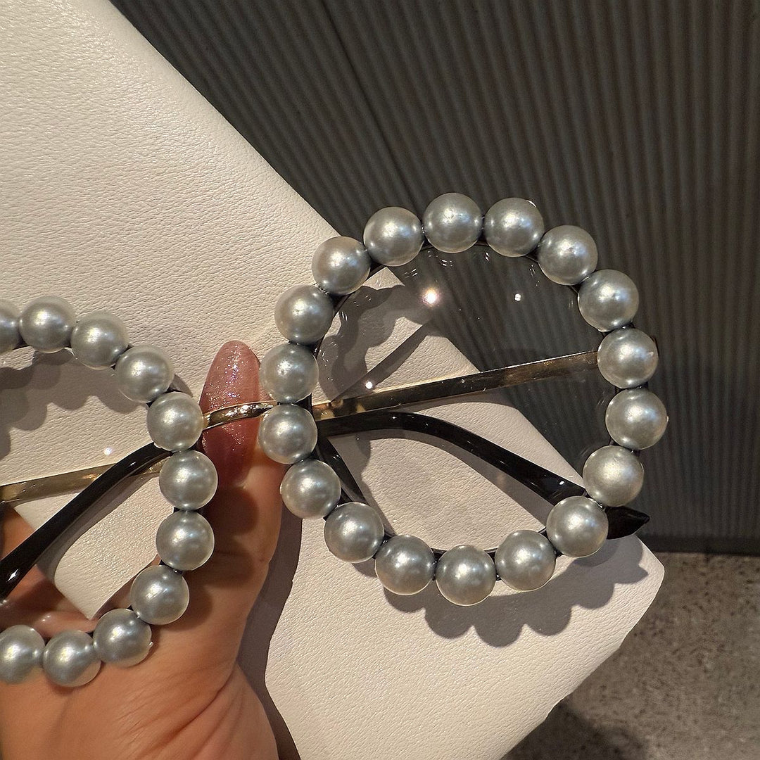 Dames elegant Vintage-solbriller med perledekor Skanto