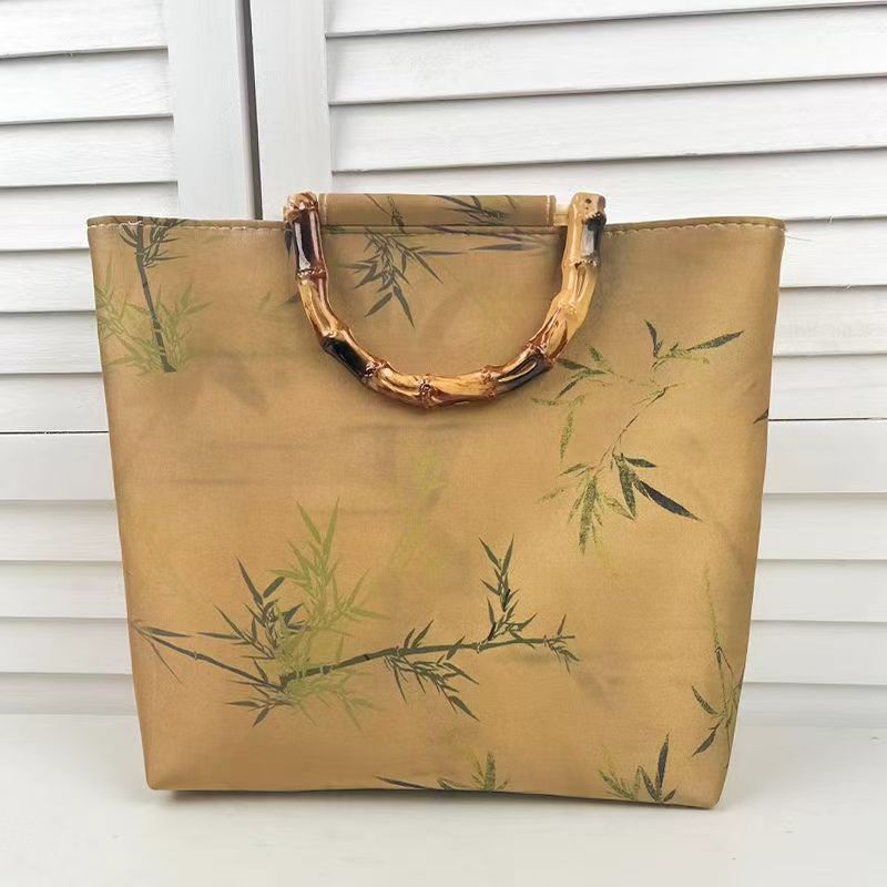 Elegant veske med bambushåndtak Skanto