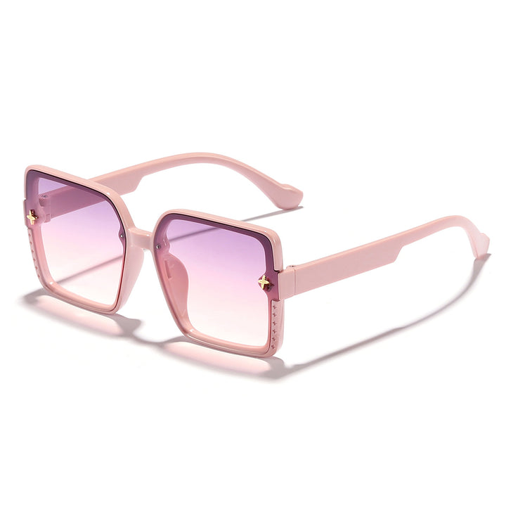 Dame kvadratisk solbrille med høykvalitets rammedesign og UV-beskyttelse Skanto