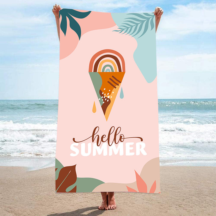 Ladies beach towel with maritime stripe pattern Skanto