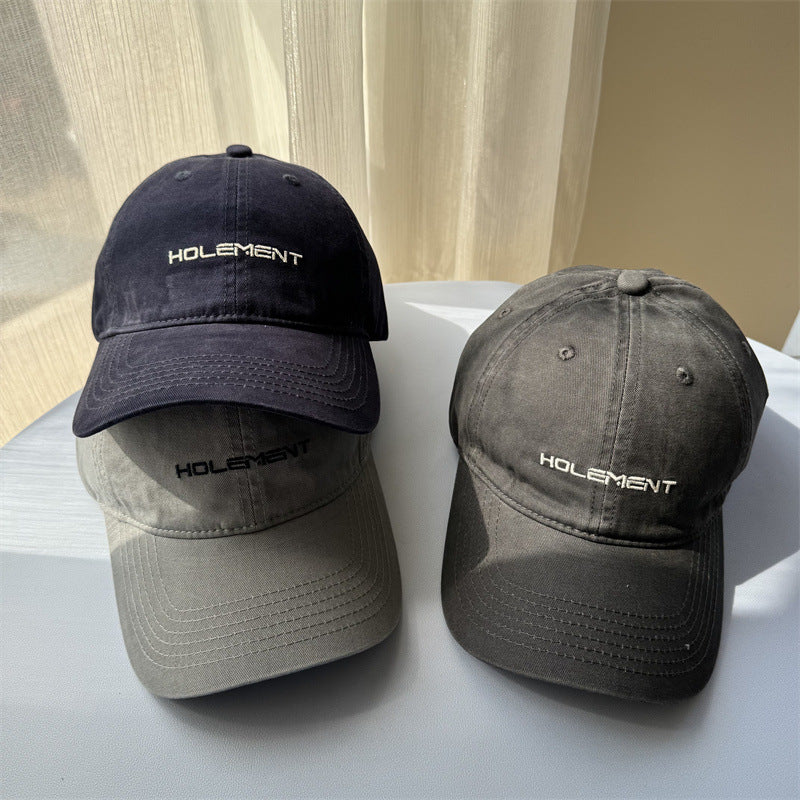 Herre Casual Brodert Bomulls Caps Skanto