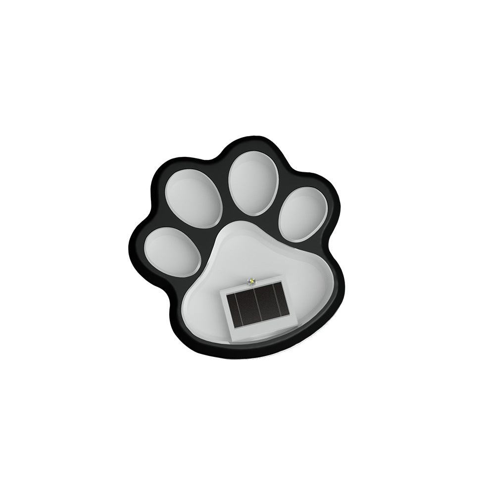 Paw Print Solenergi Hagebane Stake Lys Med Integrert Panel Og Bakke Spike Montering Skanto