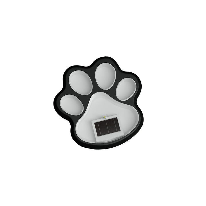 Paw Print Solenergi Hagebane Stake Lys Med Integrert Panel Og Bakke Spike Montering Skanto