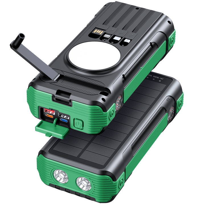 Multifunksjonell solpowerbank med LED-skjerm Skanto