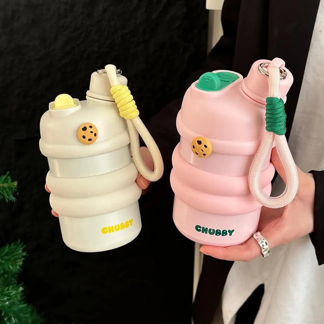 Damen Sportliche Edelstahl-Wasserflasche Skanto