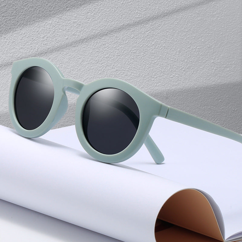 Dame runde solbriller med moderne design og UV-beskyttelse Skanto