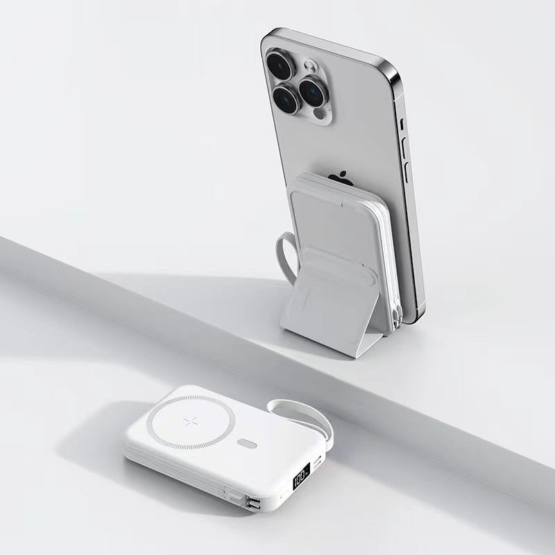 Bærbar powerbank med magnetisk feste og hurtigladingsfunksjon Skanto