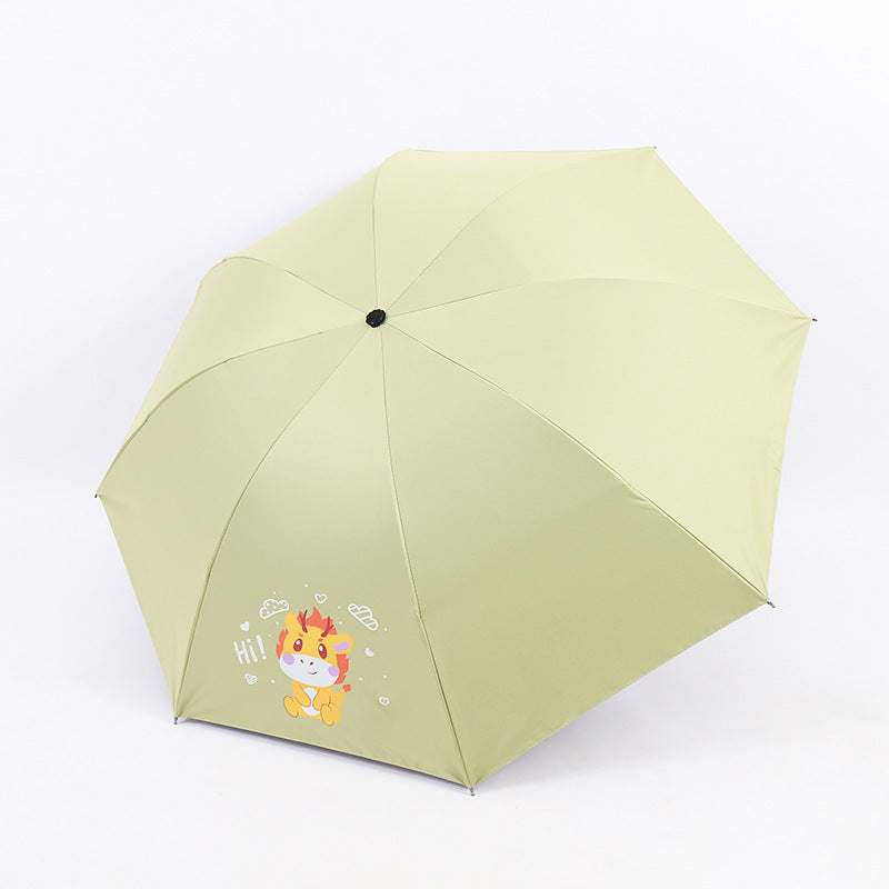 Kvinne Folding Paraply med Morsomt Dyre Design Skanto