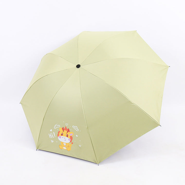 Kvinne Folding Paraply med Morsomt Dyre Design Skanto