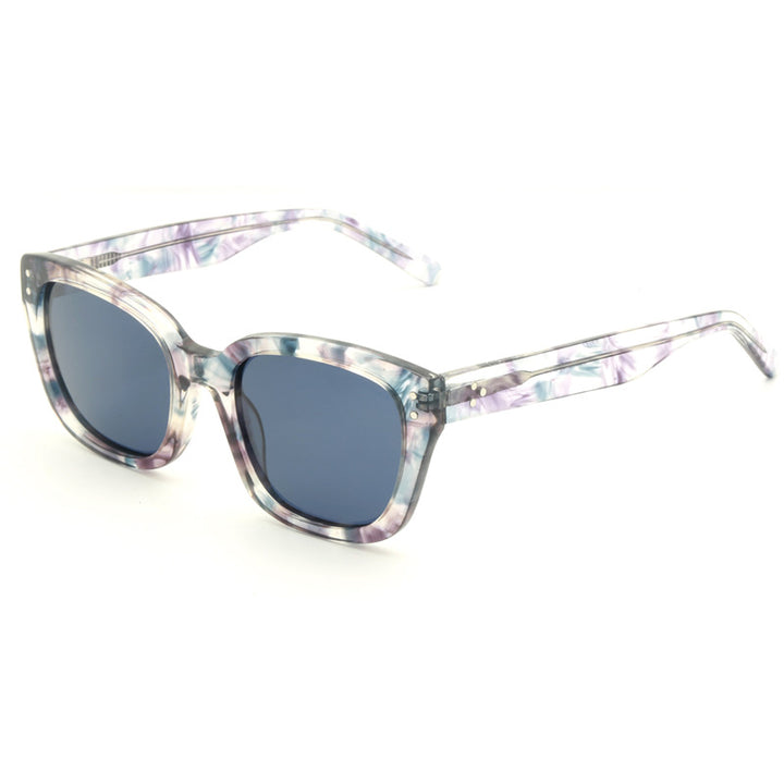 Dame moteriktig solbrille med unik marmoreringseffekt Skanto