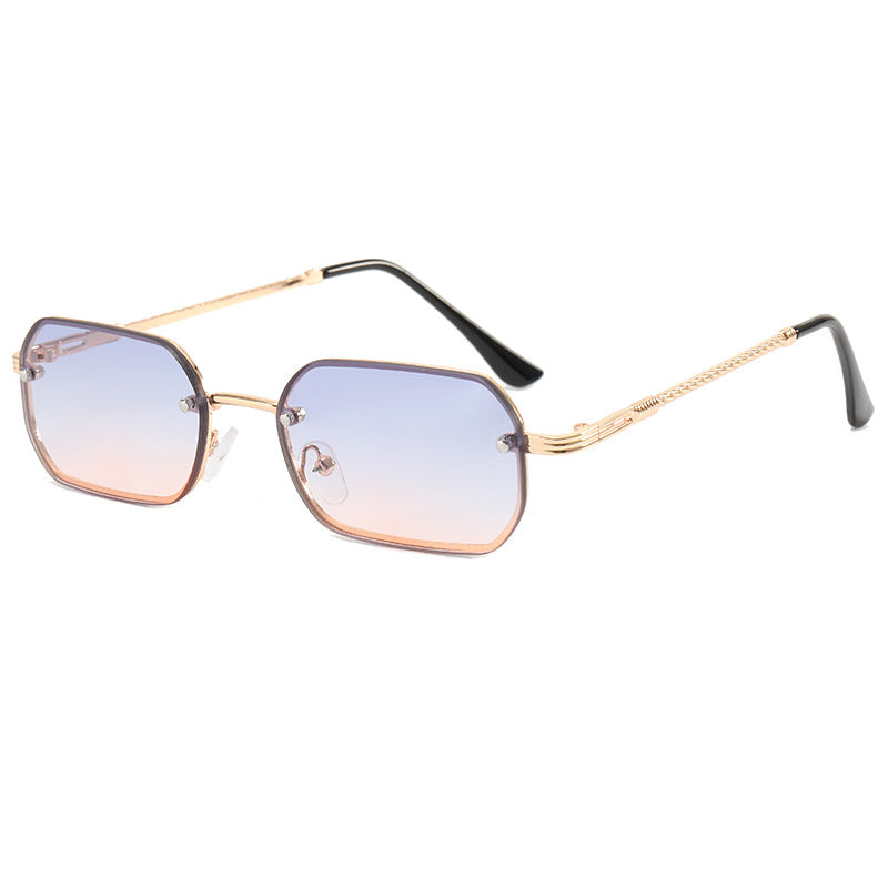 Damer moterikt Åttekantet solbrille med luksuriøs metallramme Skanto