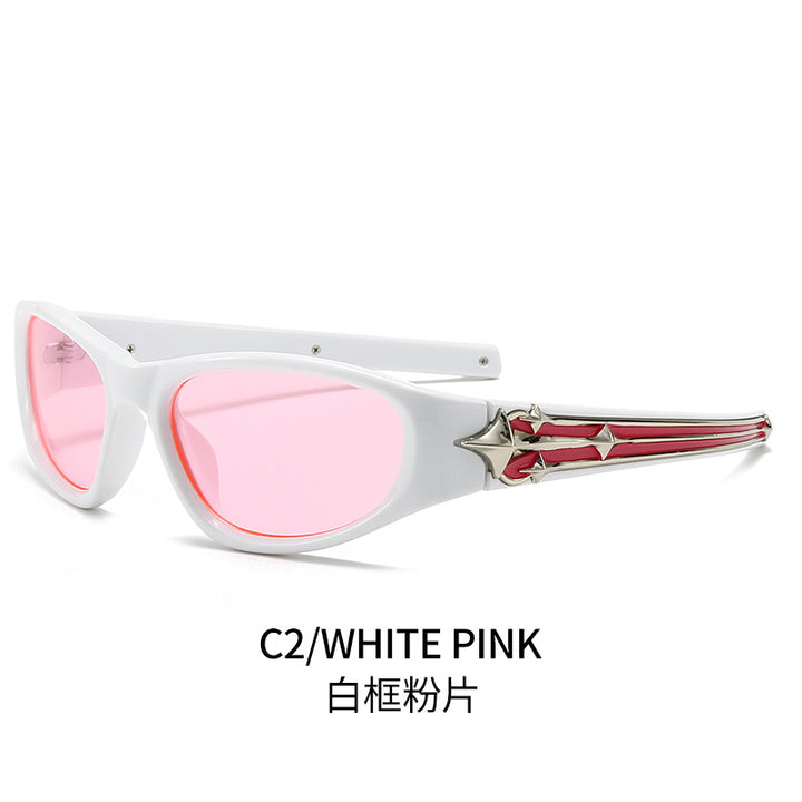 Dame Sporty solbrille i moderne design med stilfull metallramme Skanto