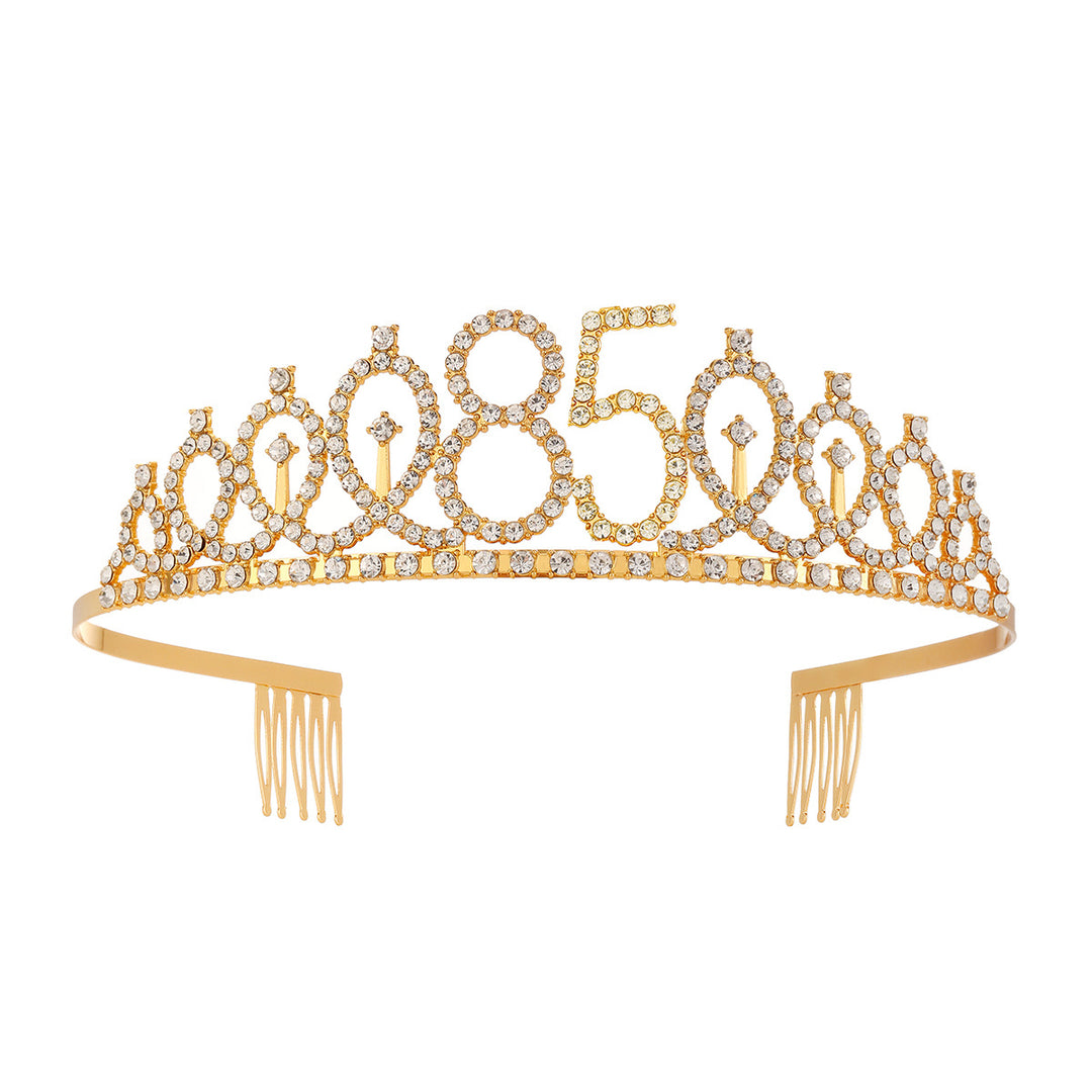 Damer krystall dekorert tiara med elegant design Skanto