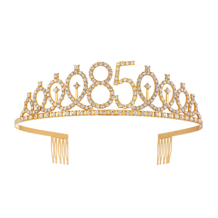 Damer krystall dekorert tiara med elegant design Skanto