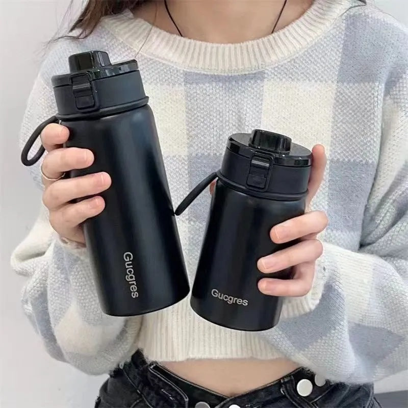 Damen-Isolierflasche mit praktischem Klappverschluss und ergonomischem Design Skanto