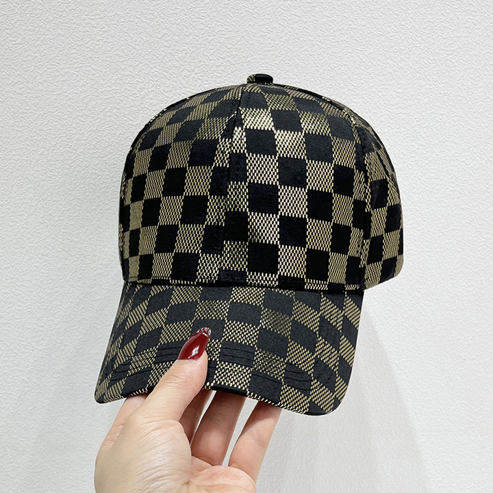 Kvinners Nett Sjekket Baseball Caps Skanto