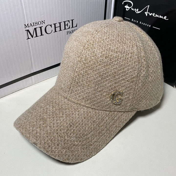 Kvinne Elegant Ullblandings Baseball Cap Skanto