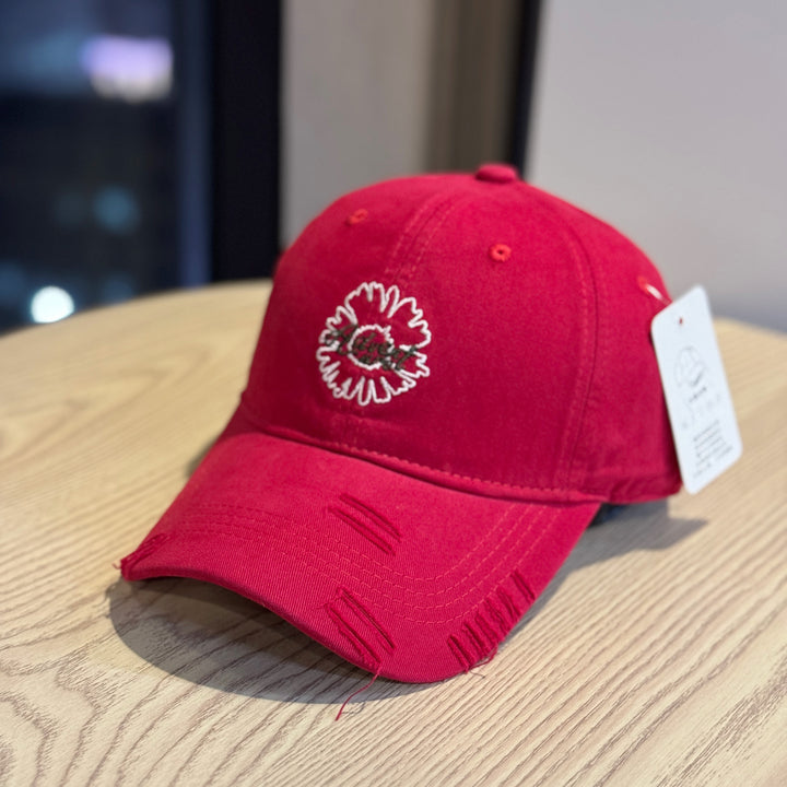 Unisex Brodert Blomster Design Baseball Cap Skanto