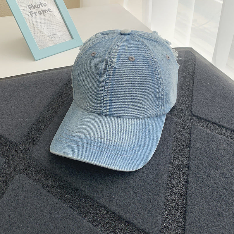 Kvinners slitt denim baseball caps Skanto 1784084168