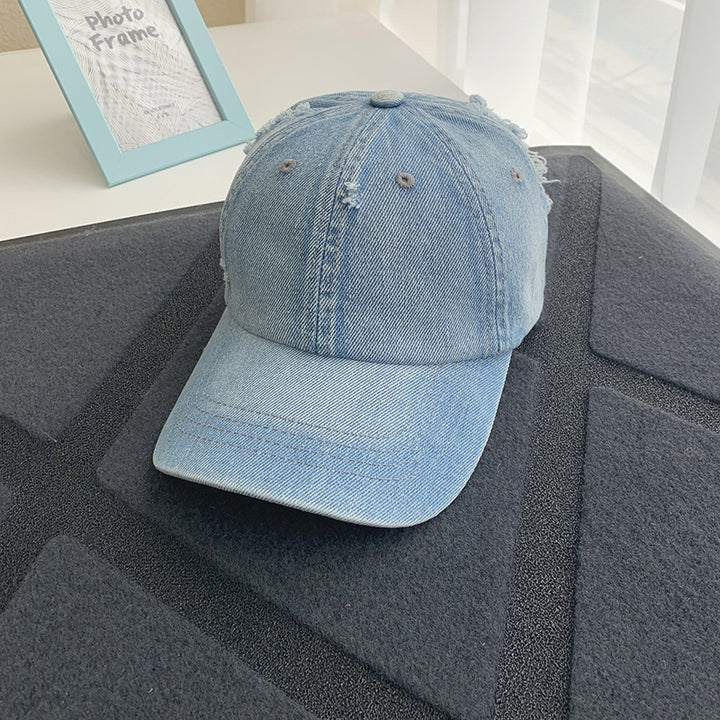 Kvinners slitt denim baseball caps Skanto 1784084168