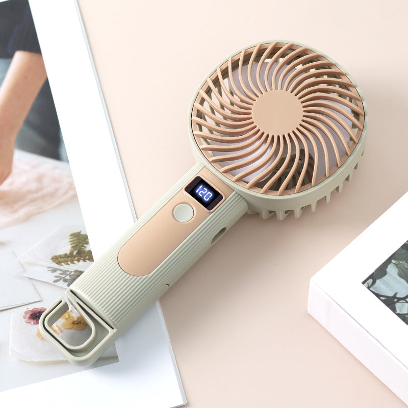 Unisex Håndholdt Oppladbar Digital Skjermvifte Skanto
